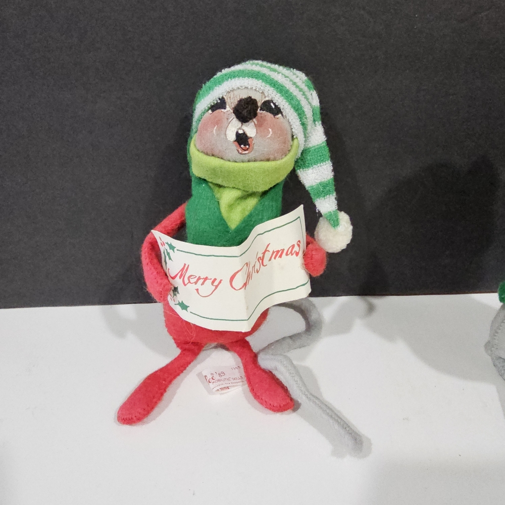 Annalee Christmas Mice with Red, Green, and Gray Accents - Picture 11 of 15